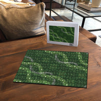 Hawaiian Quilt Puzzle Pele Hair Hinahina Lei Green Version LT05 - Polynesian Pride
