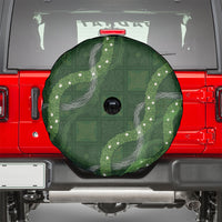 Hawaiian Quilt Spare Tire Cover Pele Hair Hinahina Lei Green Version LT05 - Polynesian Pride