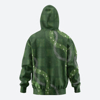 Hawaiian Quilt Zip Hoodie Pele Hair Hinahina Lei Green Version LT05 - Polynesian Pride