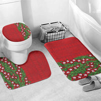 Tonga Language Week Bathroom Set Heilala Floral Red