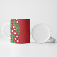 Tonga Language Week Ceramic Mug Heilala Floral Red