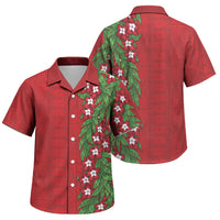 Tonga Language Week Family Matching Short Sleeve Bodycon Dress and Hawaiian Shirt Heilala Floral Red LT05 Son's Shirt Red - Polynesian Pride