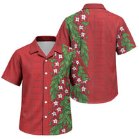 Tonga Language Week Family Matching Summer Maxi Dress and Hawaiian Shirt Heilala Floral Red LT05 Son's Shirt Red - Polynesian Pride