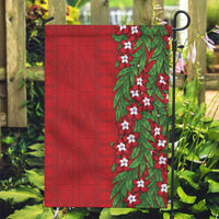 Tonga Language Week Garden Flag Heilala Floral Red