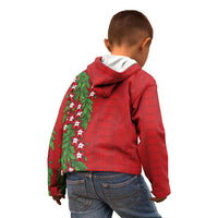 Tonga Language Week Kid Hoodie Heilala Floral Red