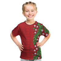 Tonga Language Week Kid T Shirt Heilala Floral Red