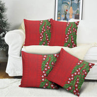 Tonga Language Week Pillow Cover Heilala Floral Red LT05 - Polynesian Pride