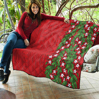 Tonga Language Week Quilt Heilala Floral Red