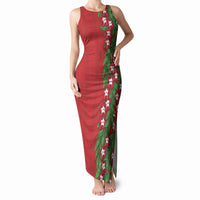 Tonga Language Week Tank Maxi Dress Heilala Floral Red LT05 Women Red - Polynesian Pride