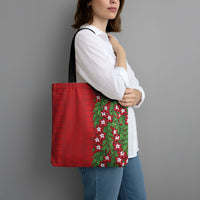Tonga Language Week Tote Bag Heilala Floral Red LT05 - Polynesian Pride