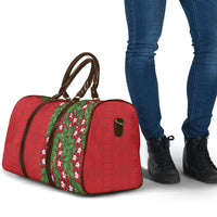 Tonga Language Week Travel Bag Heilala Floral Red