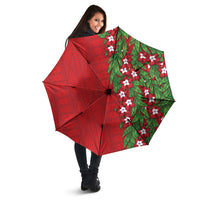 Tonga Language Week Umbrella Heilala Floral Red