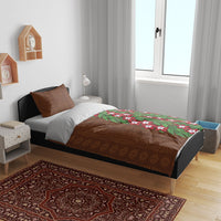 Tonga Language Week Bedding Set Heilala Floral Brown