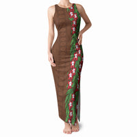 Tonga Language Week Tank Maxi Dress Heilala Floral Brown