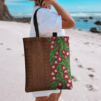 Tonga Language Week Tote Bag Heilala Floral Brown LT05 - Polynesian Pride