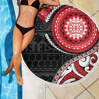 New Zealand Red Maori Koru Simple Style Beach Blanket LT05 - Polynesian Pride