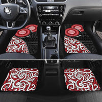 New Zealand Red Maori Koru Simple Style Car Mats LT05 Set 4pcs Red - Polynesian Pride
