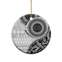 New Zealand White Maori Koru Simple Style Ceramic Ornament LT05 - Polynesian Pride