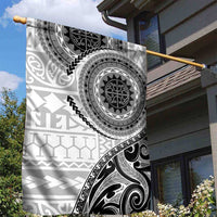 New Zealand White Maori Koru Simple Style Garden Flag LT05 - Polynesian Pride