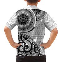 New Zealand White Maori Koru Simple Style Hawaiian Shirt LT05 - Polynesian Pride