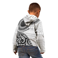 New Zealand White Maori Koru Simple Style Kid Hoodie