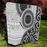 New Zealand White Maori Koru Simple Style Quilt