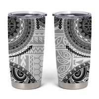 New Zealand White Maori Koru Simple Style Tumbler Cup LT05 White - Polynesian Pride
