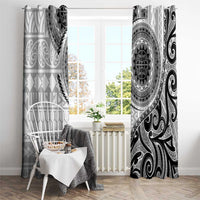 New Zealand White Maori Koru Simple Style Window Curtain LT05 - Polynesian Pride