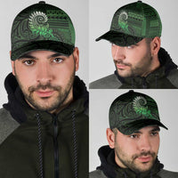 New Zealand Maori Koru Fern Classic Cap Spiral Polynesian Style Green LT05 - Polynesian Pride