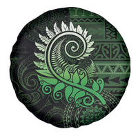 New Zealand Maori Koru Fern Spare Tire Cover Spiral Polynesian Style Green