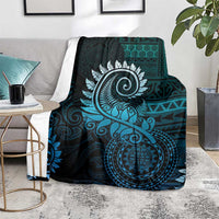 New Zealand Maori Koru Fern Blanket Spiral Polynesian Style Aqua Gradient LT05 - Polynesian Pride
