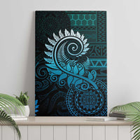 New Zealand Maori Koru Fern Canvas Wall Art Spiral Polynesian Style Aqua Gradient LT05 - Polynesian Pride
