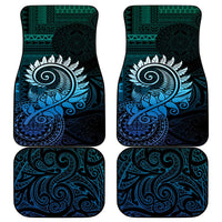 New Zealand Maori Koru Fern Car Mats Spiral Polynesian Style Aqua Gradient LT05 - Polynesian Pride