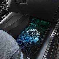 New Zealand Maori Koru Fern Car Mats Spiral Polynesian Style Aqua Gradient LT05 - Polynesian Pride