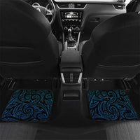 New Zealand Maori Koru Fern Car Mats Spiral Polynesian Style Aqua Gradient LT05 Set 2pcs - Back Aqua - Polynesian Pride