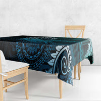 New Zealand Maori Koru Fern Tablecloth Spiral Polynesian Style Aqua Gradient LT05 - Polynesian Pride