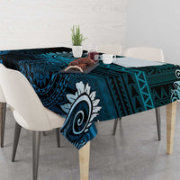 New Zealand Maori Koru Fern Tablecloth Spiral Polynesian Style Aqua Gradient LT05 - Polynesian Pride