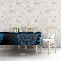 New Zealand Maori Koru Fern Tablecloth Spiral Polynesian Style Aqua Gradient LT05 - Polynesian Pride