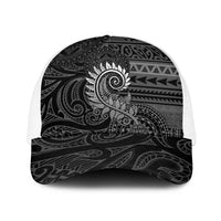 New Zealand Maori Koru Fern Baseball Net Cap Spiral Polynesian Style Gray LT05 One Size White Gray - Polynesian Pride