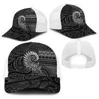 New Zealand Maori Koru Fern Baseball Net Cap Spiral Polynesian Style Gray LT05 - Polynesian Pride