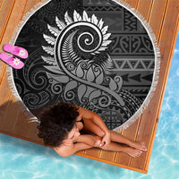 New Zealand Maori Koru Fern Beach Blanket Spiral Polynesian Style Gray LT05 - Polynesian Pride