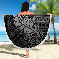 New Zealand Maori Koru Fern Beach Blanket Spiral Polynesian Style Gray LT05 - Polynesian Pride