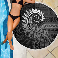 New Zealand Maori Koru Fern Beach Blanket Spiral Polynesian Style Gray LT05 - Polynesian Pride