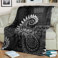 New Zealand Maori Koru Fern Blanket Spiral Polynesian Style Gray LT05 - Polynesian Pride
