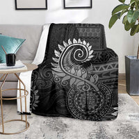 New Zealand Maori Koru Fern Blanket Spiral Polynesian Style Gray LT05 - Polynesian Pride