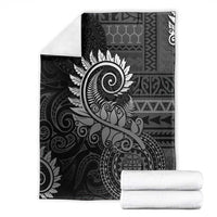 New Zealand Maori Koru Fern Blanket Spiral Polynesian Style Gray LT05 - Polynesian Pride