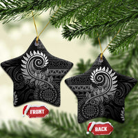 New Zealand Maori Koru Fern Ceramic Ornament Spiral Polynesian Style Gray LT05 Star Gray - Polynesian Pride