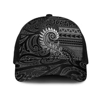 New Zealand Maori Koru Fern Mesh Trucker Cap Spiral Polynesian Style Gray LT05 One Size Black Gray - Polynesian Pride