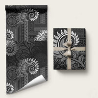 New Zealand Maori Koru Fern Wrapping Paper Spiral Polynesian Style Gray - Polynesian Pride