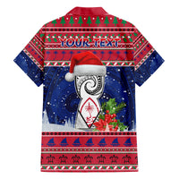 Personalized Guam Christmas Family Matching Puletasi Dress and Hawaiian Shirt Guaman Seal Poinsettia Felis Pasgua LT05 - Polynesian Pride